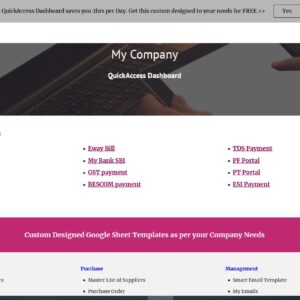Quick Access Dashboard