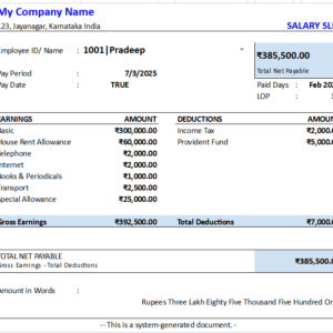 Pay Slip Generator and Emailer