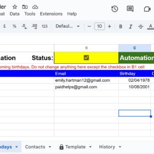 Automated Birthday Emailer