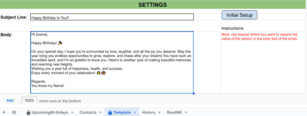 Automated Birthday Emailer - Image 4