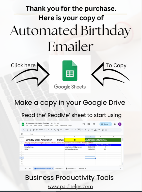 Automated Birthday Emailer - Image 5